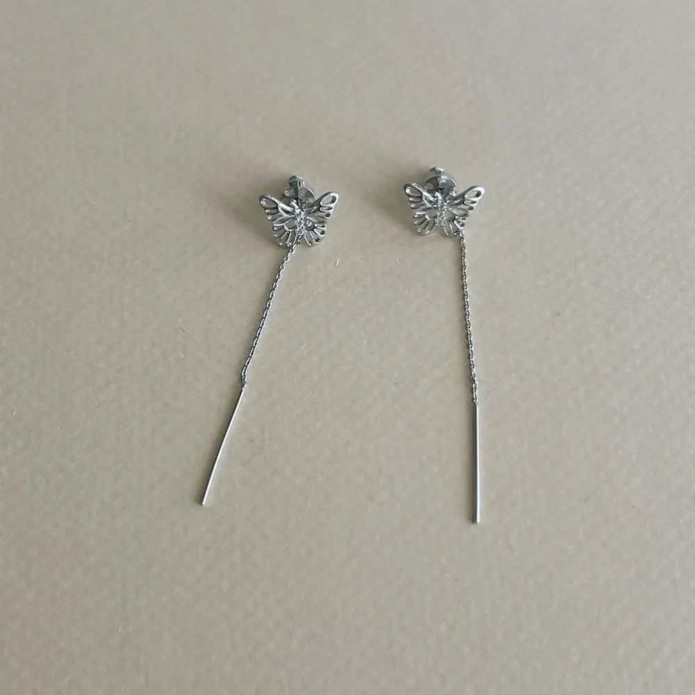 Butterfly Drop Earrings #2004 - Picture 3 of 7